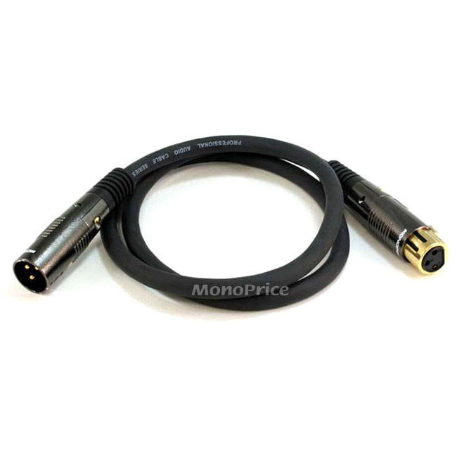 MONOPRICE 3FT PREMIER SERIES XLR MALE TO XLR FEMALE 16AWG CABLE (GOLD PLATED) (M - Thumbnail 1