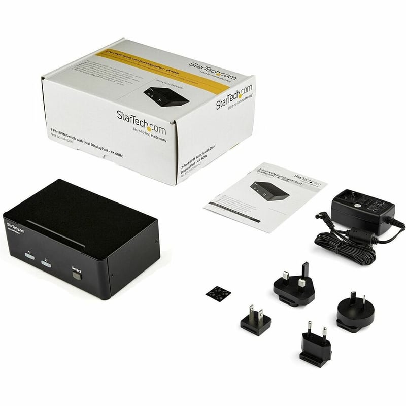 StarTech.com 2 Port DisplayPort Dual-Monitor KVM Switch - DisplayPort KVM - 4K 60 Hz - Thumbnail 2