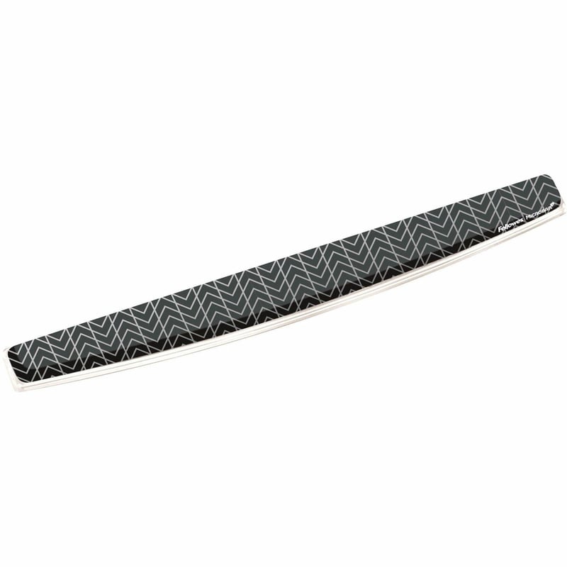 Fellowes Photo Gel Keyboard Wrist Rest with Microban - Black Chevron - Thumbnail 1