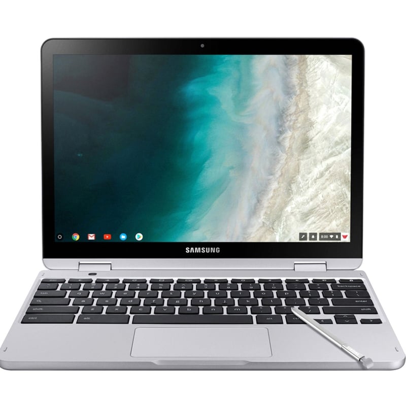 Samsung Chromebook Plus V2 XE520QAB-K03US 12.2" Touchscreen Convertible 2 in 1 Chromebook - Intel Celeron 3965Y - 4 GB - 64 GB Flash Memory - Light Titan - Thumbnail 1