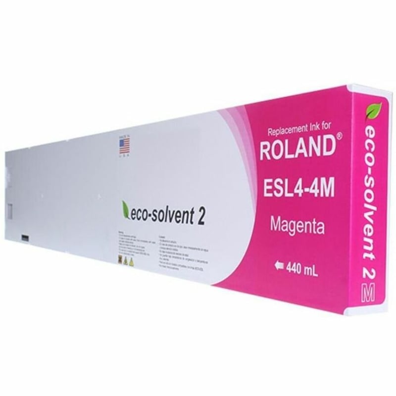 WF Non-OEM New Magenta Wide Format Inkjet Cartridge for Roland ESL4-4M - Thumbnail 1