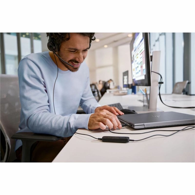 HP POLY MISSION 425 STEREO USB WIRED HEADSET CLASSIC - Thumbnail 3