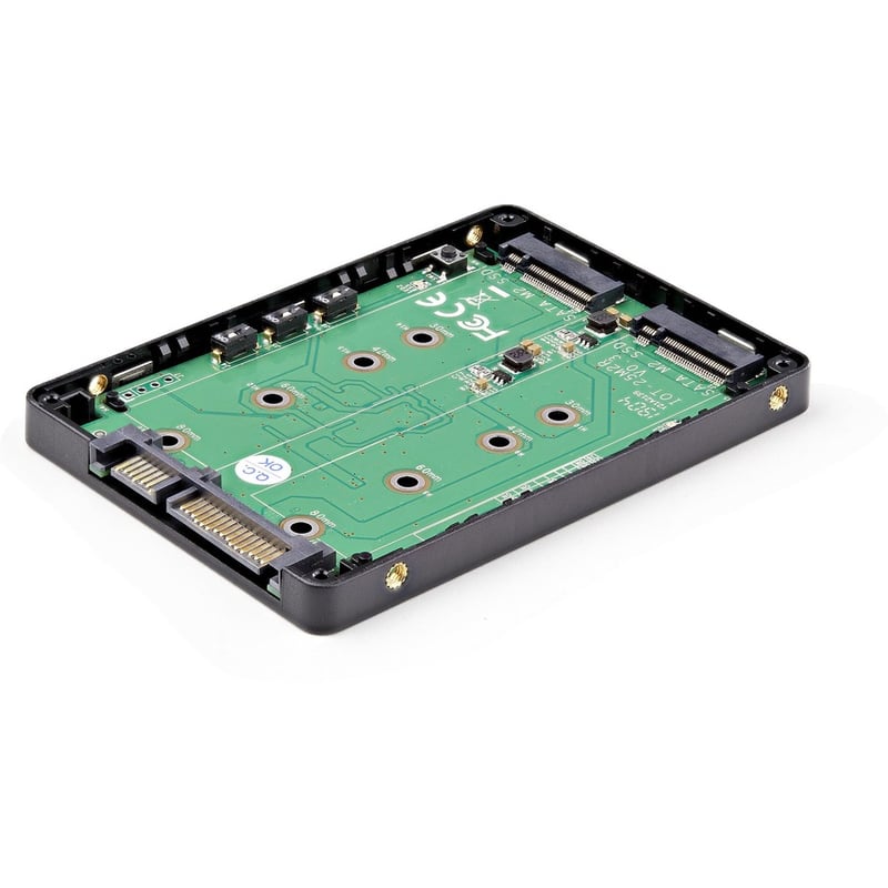 StarTech.com Dual M.2 SATA Adapter with RAID - 2x M.2 SSDs to 2.5in SATA (6Gbps) RAID Adapter Converter with TRIM Support - Thumbnail 3