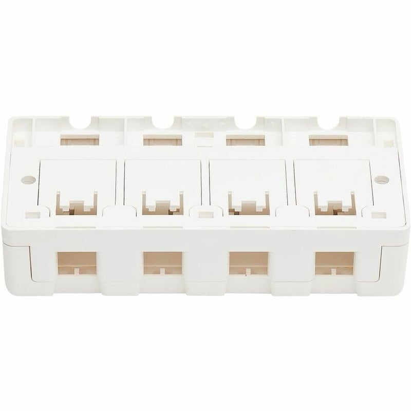 Tripp Lite by Eaton Surface-Mount Box for Keystone Jack 4-Port Wall Celling White - Thumbnail 2
