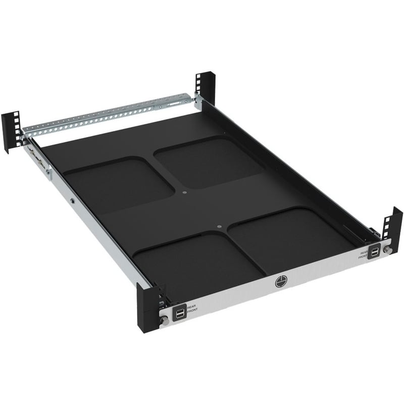 Rack Solutions 1U Mini Rack Access Tool-Less Shelf for Four Apple Mac Mini with USB - Thumbnail 1