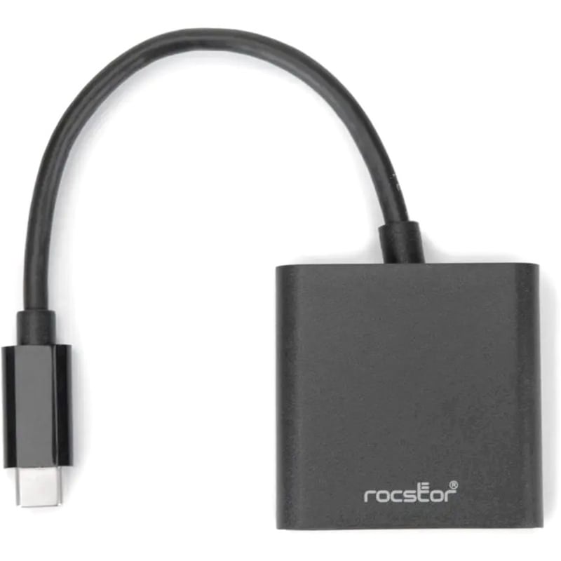 Rocstor Premium USB-C to DVI Adapter M/F- 6" - USB Type-C to DVI Converter adapter for MacBook, Macbook Pro, ChromeBook or any other USB Type C devices connecting to Displayport. Use for Monitor, Projector, and - Thumbnail 2