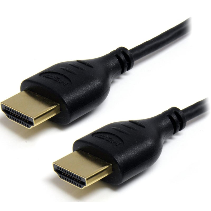 StarTech.com 6ft Slim HDMI Cable, 4K High Speed HDMI Cable with Ethernet, 4K 30Hz UHD HDMI Cord 36AWG, 4K HDMI 1.4 Video/Display Cable - Thumbnail 1