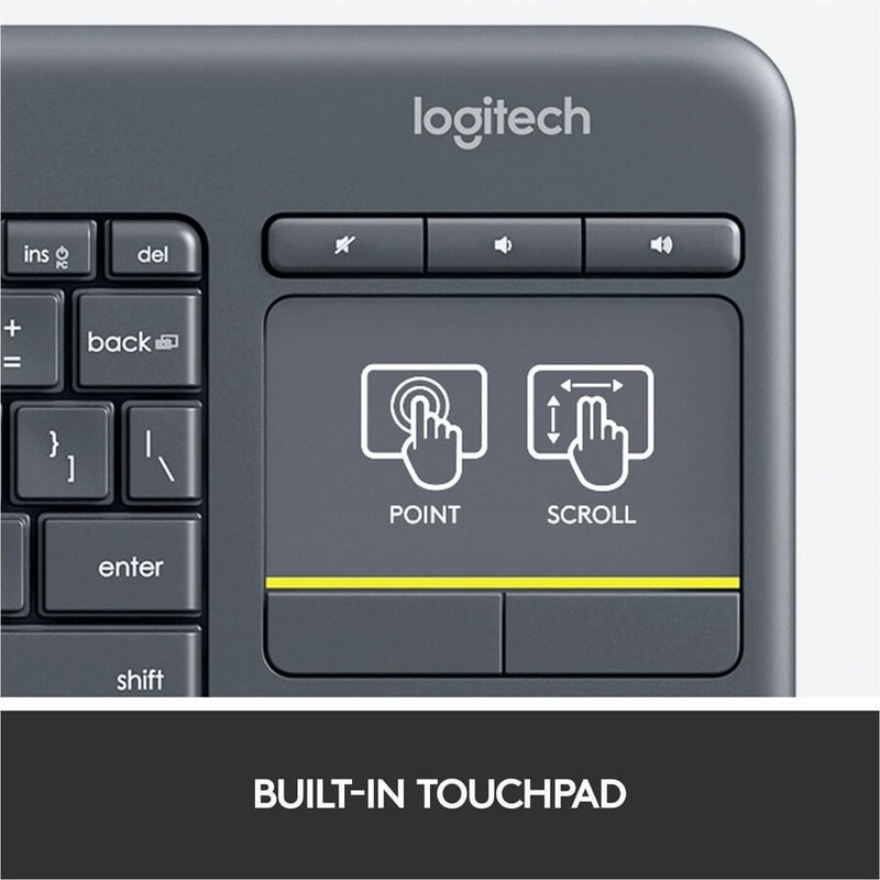 Logitech K400 Plus Touchpad Wireless Keyboard - Thumbnail 4