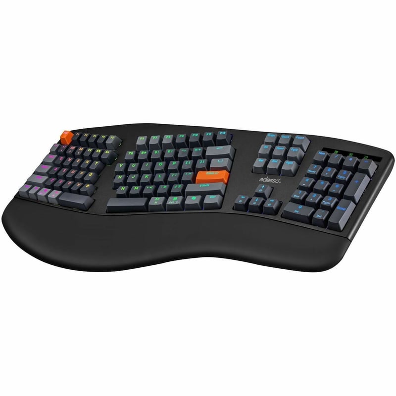 2X LRG PRINT ILLUM ERGO MULTIOS MECH KEYBOARD W/COPILOY HOTKEY - Thumbnail 1