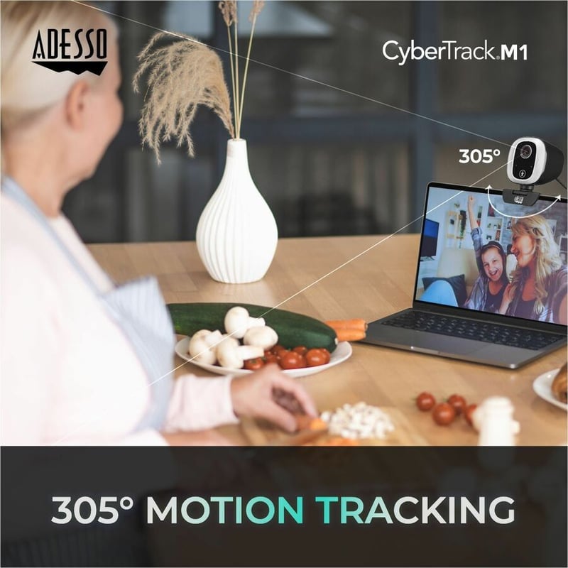 Adesso CyberTrack M1 Webcam - 2.1 Megapixel - 30 fps - USB 2.0 - Thumbnail 3
