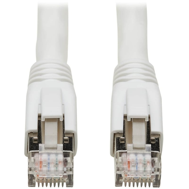 Eaton Tripp Lite Series Cat8 25G/40G Certified Snagless Shielded S/FTP Ethernet Cable (RJ45 M/M), PoE, White, 15 ft. (4.57 m) - Thumbnail 1