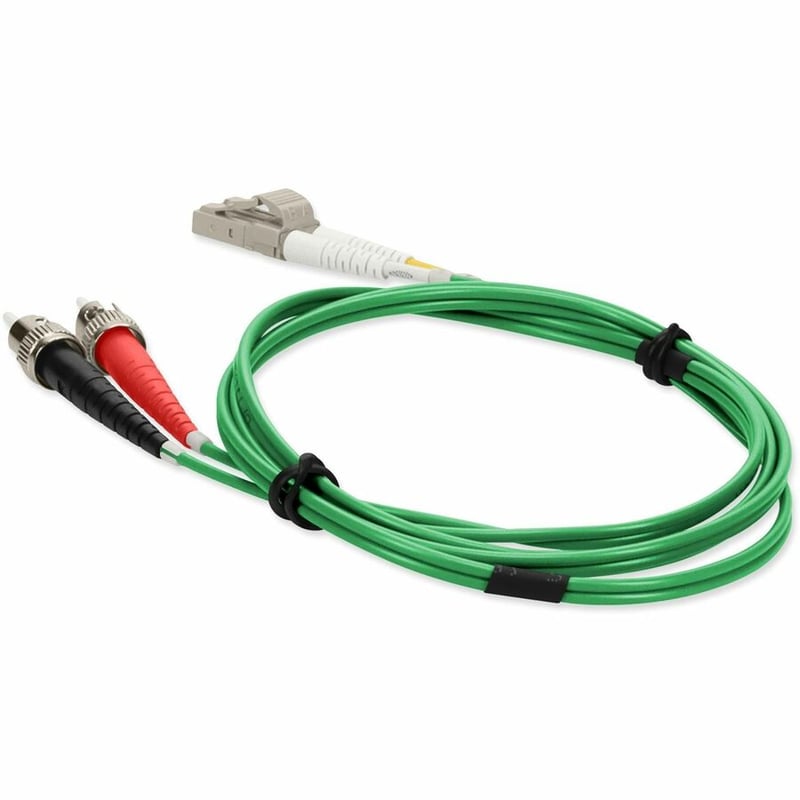 AddOn 6m ST to LC Green OM4 Duplex OFNR (Riser-Rated) Fiber Patch Cable - Thumbnail 3