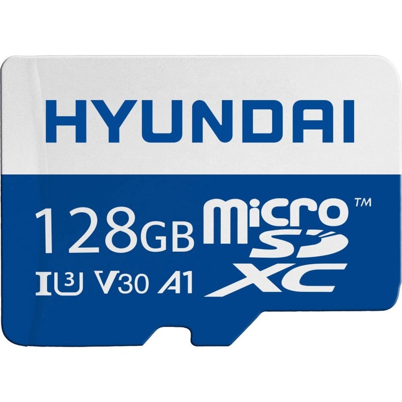 Hyundai 128GB microSDXC UHS-1 Memory Card with Adapter, 95MB/s (U3) 4K Video, Ultra HD, A1, V30 - Thumbnail 1
