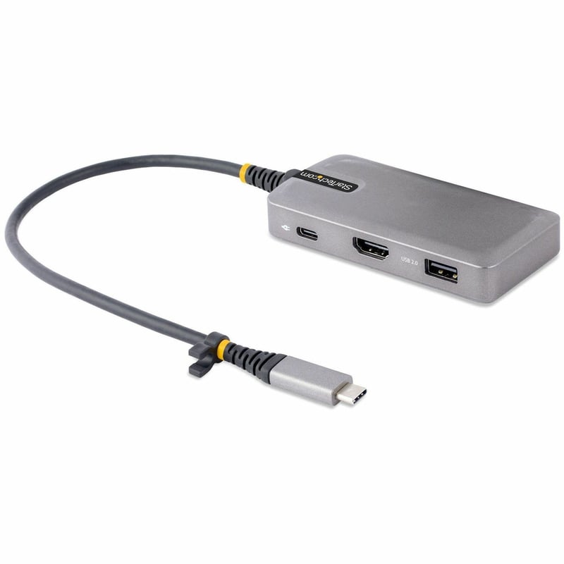 StarTech.com USB-C Multiport Adapter, 4K 60Hz HDMI, 3-Port USB Hub, 100W Power Delivery Pass-Through, Mini Dock, Windows/macOS/ChromeOS - Thumbnail 1