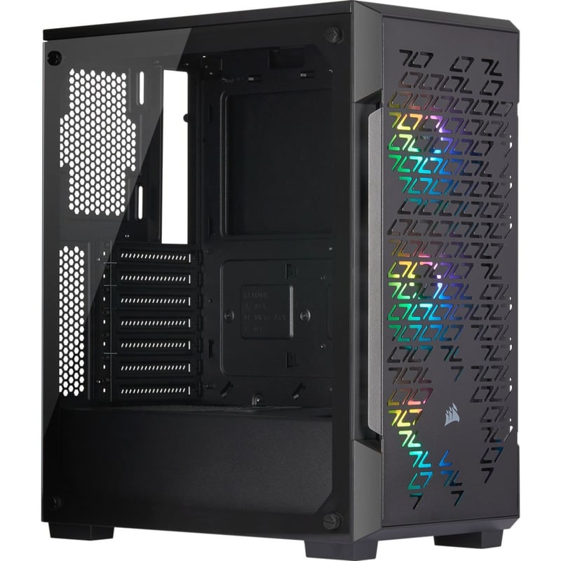 Corsair iCUE 220T RGB Airflow Tempered Glass Mid-Tower Smart Case - Black - Thumbnail 1