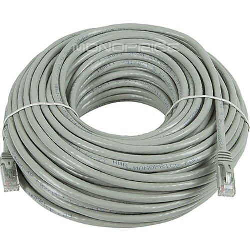 CAT6 UTP NETWORK CABLE_ 100FT GRAY - Thumbnail 1