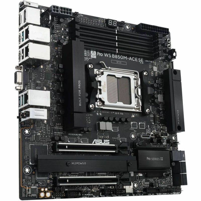 ASUS PRO WS B850M-ACE SE AMD AM5 B850 MATX MICROATX BUSINESS - Thumbnail 3