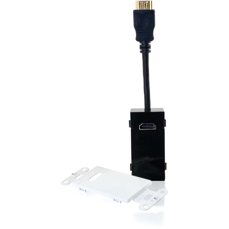 C2G HDMI Pass Through - Decorative Wall Plate - White - Thumbnail 2