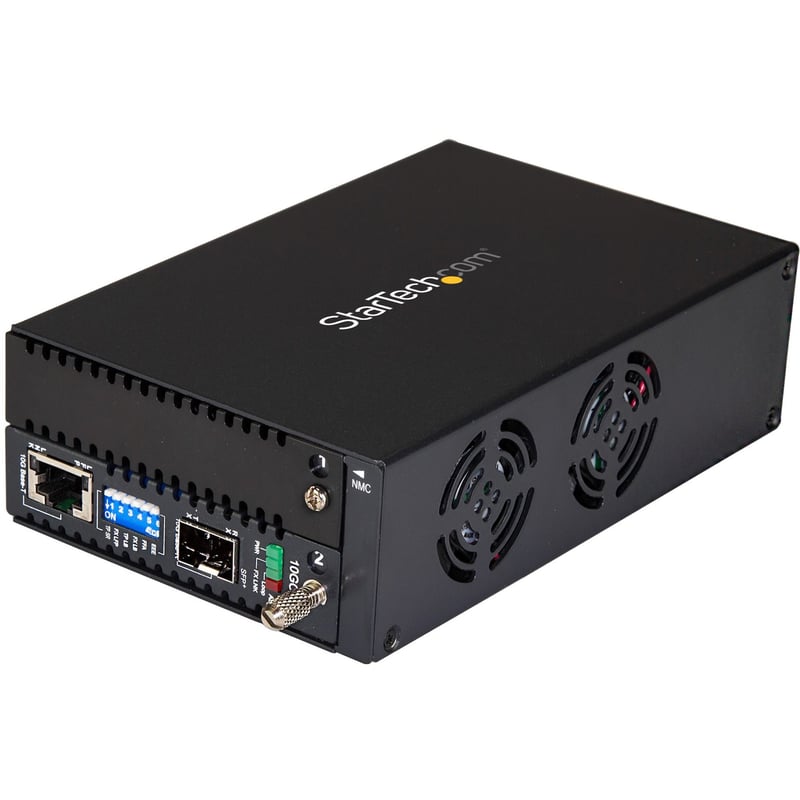StarTech.com 10 Gigabit Ethernet Copper-to-Fiber Media Converter - Open SFP+ - Managed - 10G Ethernet Media Converter - Thumbnail 1
