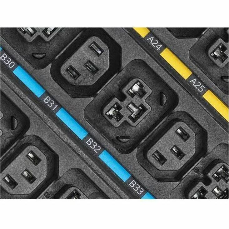 Eaton Universal-Input Metered G4 Rack PDU, 5-23kW, 16-55A, 200-415V, 24 outlets (12)C13 (12)C39, end entry power cord, 0U - Thumbnail 2