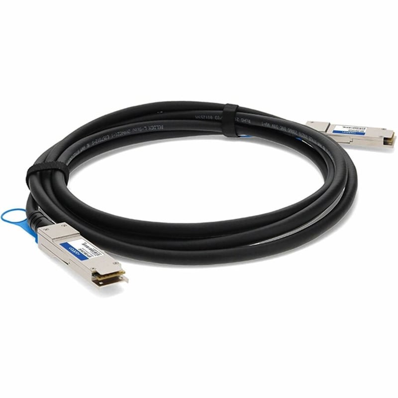 AddOn Alcatel-Lucent Nokia&reg; QSFP-100G-C1M Compatible TAA Compliant 100GBase-CU QSFP28 Direct Attach Cable (Passive Twinax, 1m)