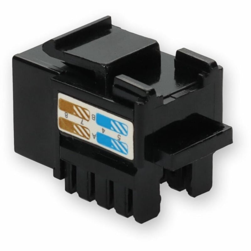 AddOn Non-Terminated to RJ-45 (Female) Black Cat6 UTP Copper Connector 90 Degree - Thumbnail 3