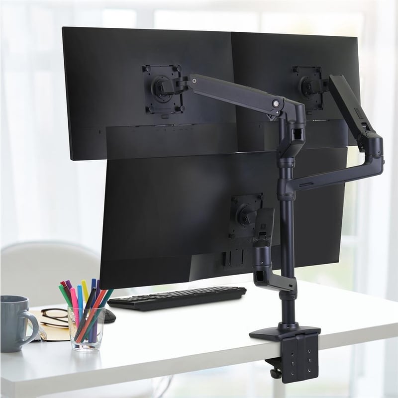 Ergotron Mounting Arm for Monitor, Notebook, LCD Display - Matte Black - Thumbnail 3