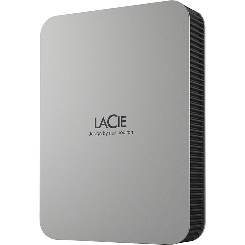 LaCie Mobile Drive STLP5000400 5 TB Portable Hard Drive - 2.5" External - Moon Silver - Thumbnail 1