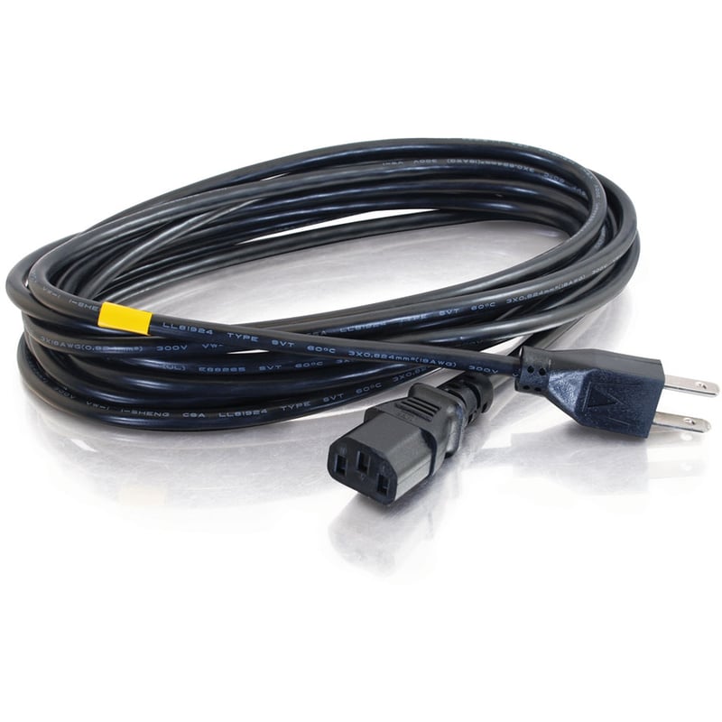 C2G 12ft Power Cord - 18 AWG - NEMA 5-15P to IEC320C13 - Thumbnail 2