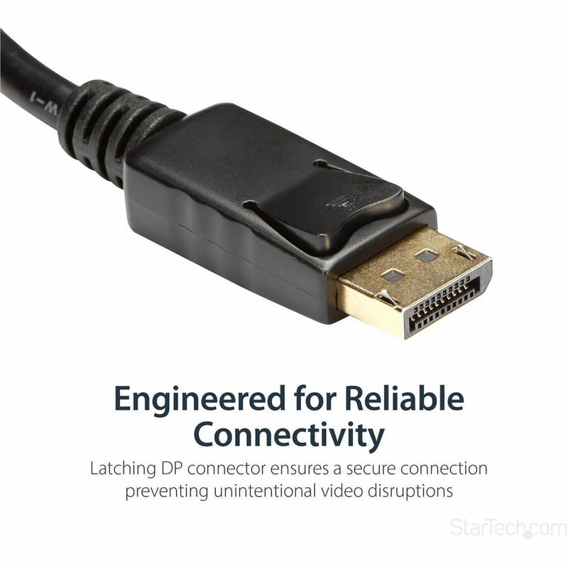 StarTech.com DisplayPort to HDMI Adapter, 1080p DP to HDMI Video Converter, DP to HDMI Monitor/TV Dongle, Passive, Latching DP Connector - Thumbnail 3