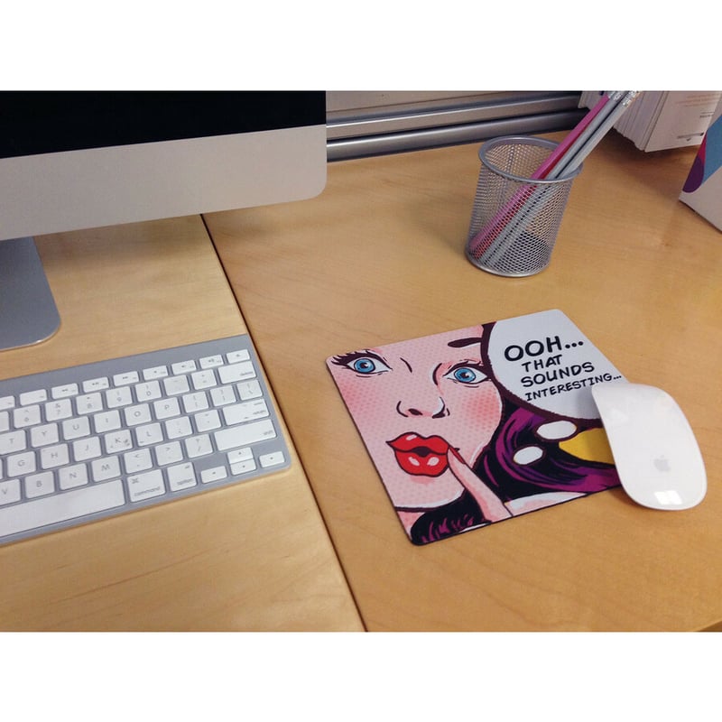 OTM Pop Prints White Mouse Pad, Vixen Veronica - Thumbnail 2
