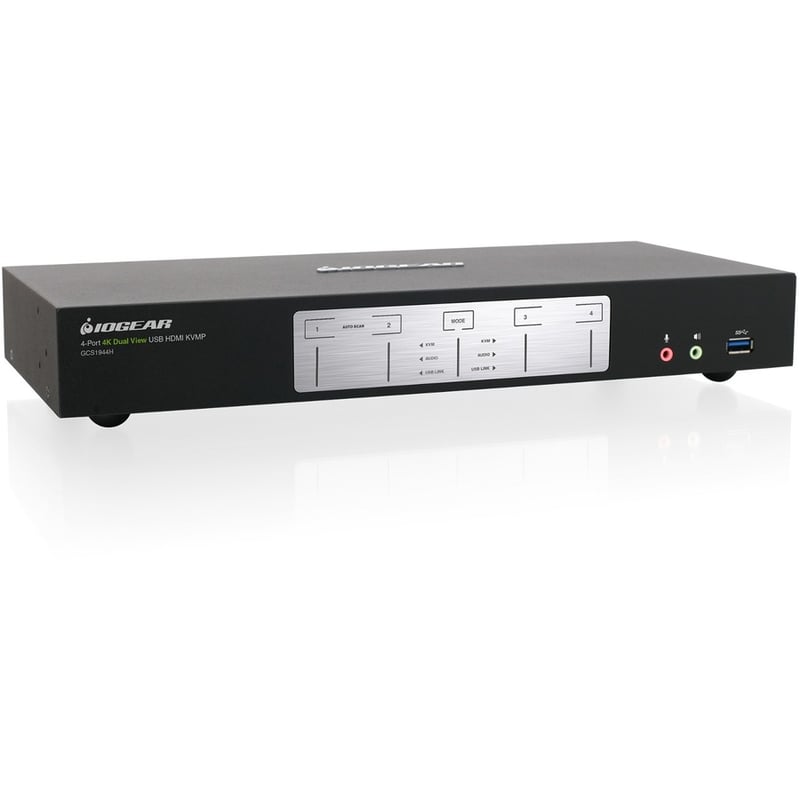 IOGEAR 4-Port 4K Dual View KVMP Switch with HDMI Connection, USB 3.0 Hub and Audio - Thumbnail 5