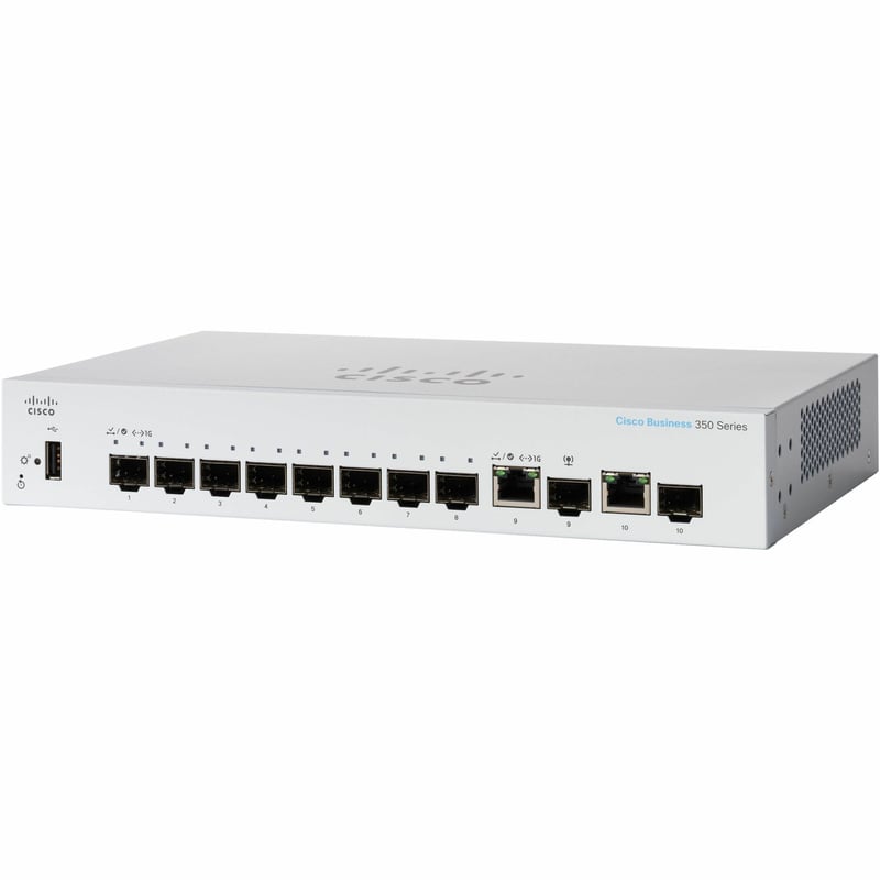 CBS350 MANAGED 8-PORT SFP, EXT PS, 2X1G COMBO REMANUFACTURED - Thumbnail 1