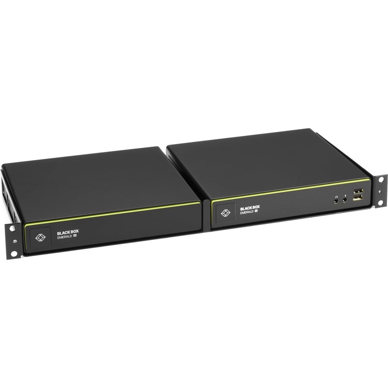 Black Box Rackmount Kit - Slim, 1 or 2 4K KVM Units, 1RU - Thumbnail 2