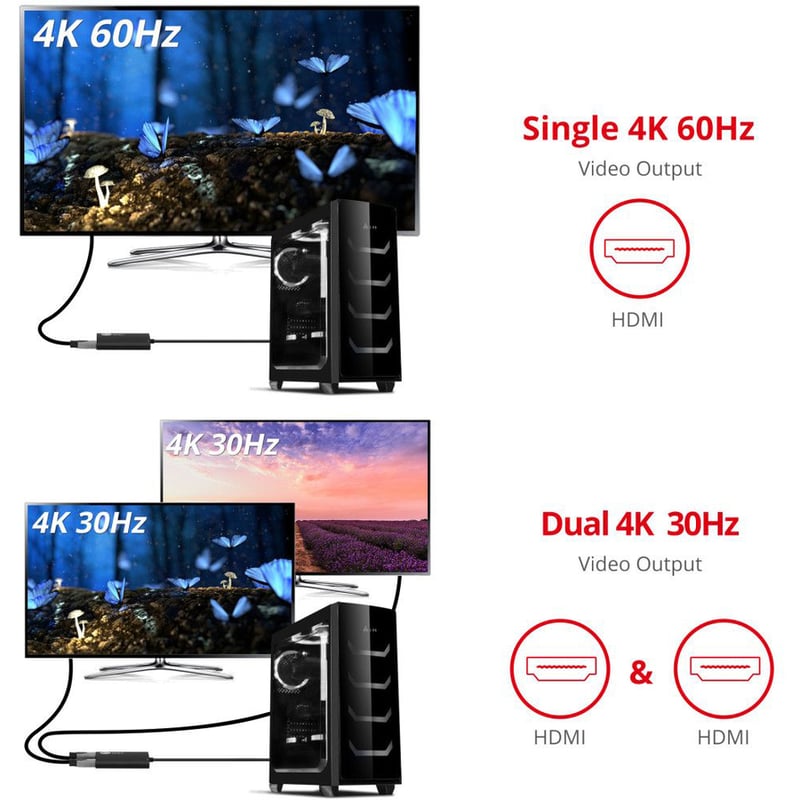 SIIG 4K 1x2 DisplayPort 1.2 to HDMI MST Splitter - Thumbnail 5