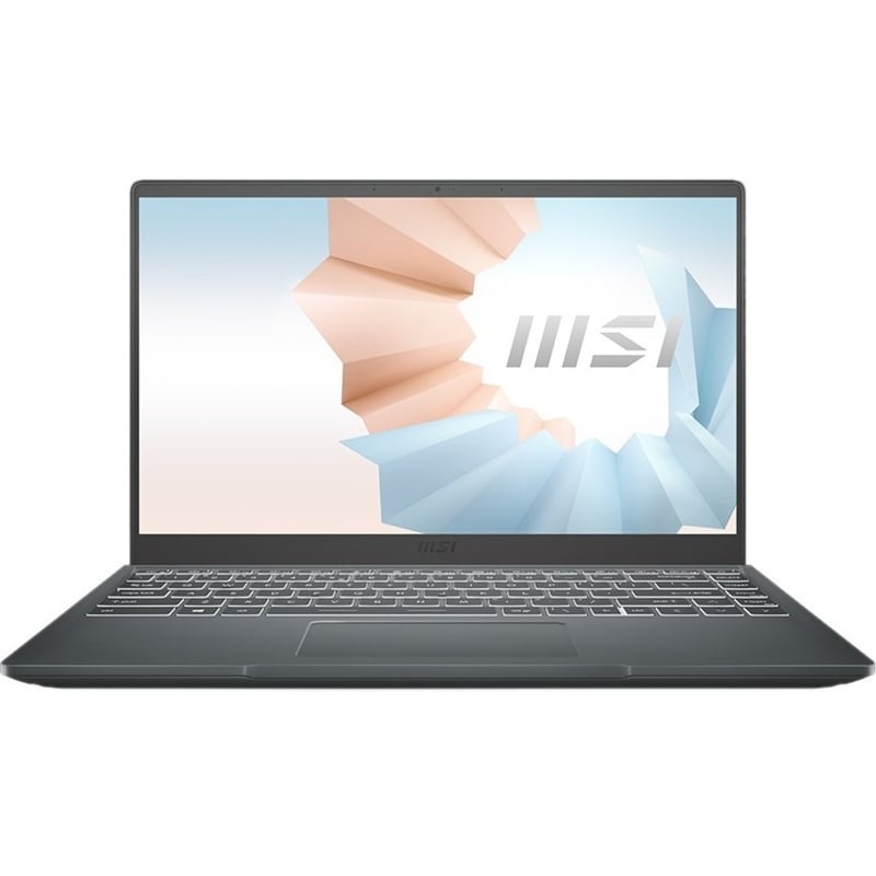 MSI Modern 14 B11MO-240 14" Rugged Notebook - Full HD - 1920 x 1080 - Intel Core i7 11th Gen i7-1165G7 900 MHz - 8 GB Total RAM - 512 GB SSD - Carbon Gray - Thumbnail 1