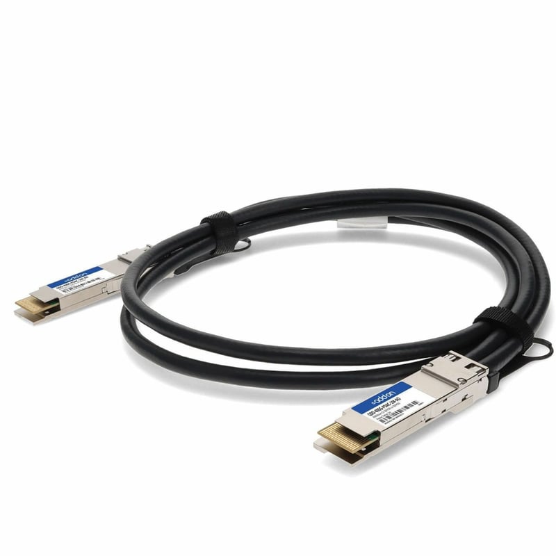 AddOn Juniper Networks® QDD-400G-PDAC-1M Compatible 400GBase-CU QSFP-DD to QSFP-DD Direct Attach Cable (Passive Twinax, 1m) - Thumbnail 1