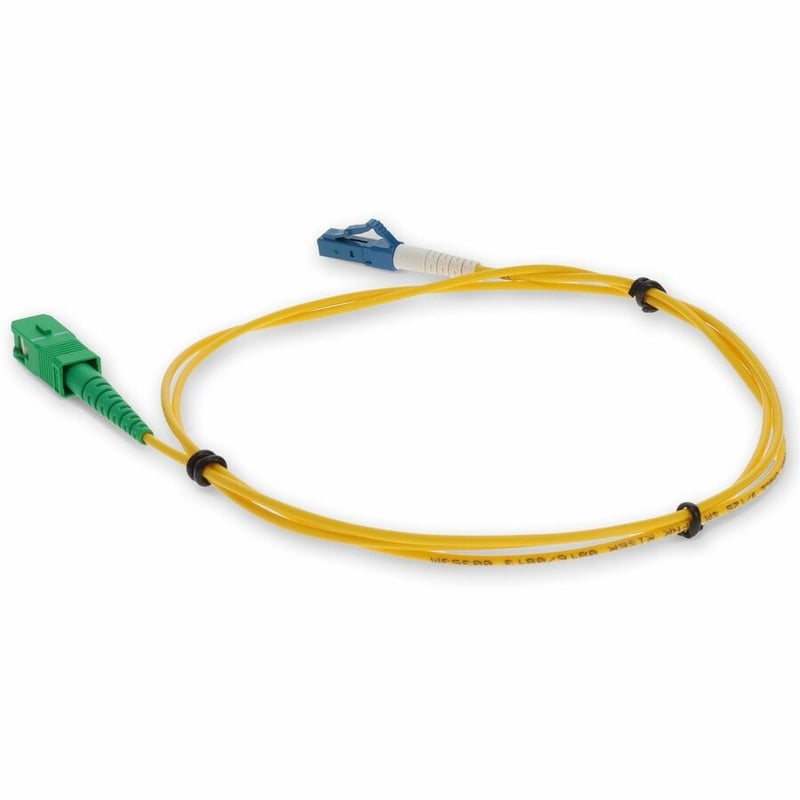 AddOn 8m ASC to LC Yellow OS2 Simplex Microboot, Snagless OFNR (Riser-Rated) SMF Fiber Patch Cable - Thumbnail 3