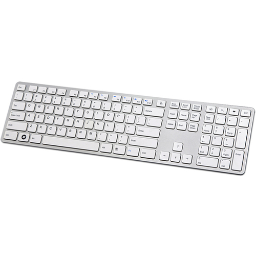 I-ROCKS WHITE ALUMINUM STYLISH X-SLIM SOFT TOUCH/ TACTILE FEEDBACK KEYBOARD WITH