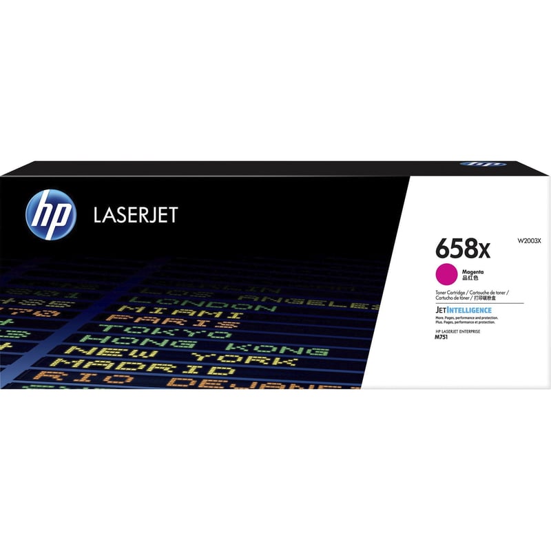 HP 658X (W2003X) Original High Yield Laser Toner Cartridge - Magenta - 1 Each - Thumbnail 1