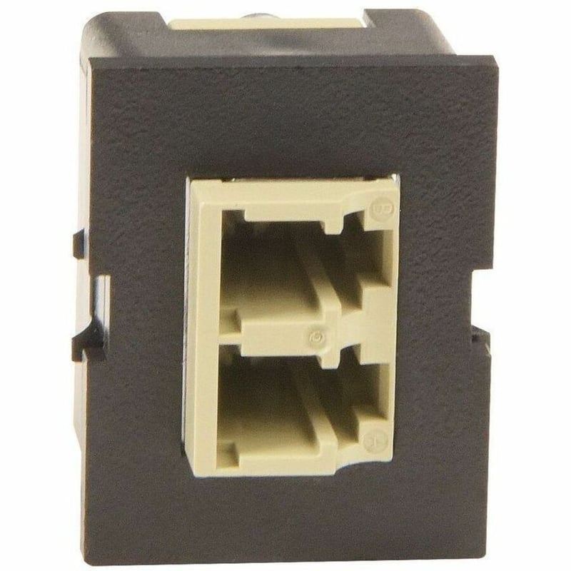 Ortronics TracJack Module, LC Duplex, Multimode, Beige Adapter, Black Housing - Thumbnail 2