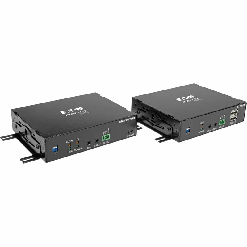 Eaton Tripp Lite Series DisplayPort over Fiber Extender Kit, Transmitter/Receiver, 4K 60 Hz, 4:4:4, RS-232, IR, Multimode LC, 985 ft. (300 m), TAA - Thumbnail 1
