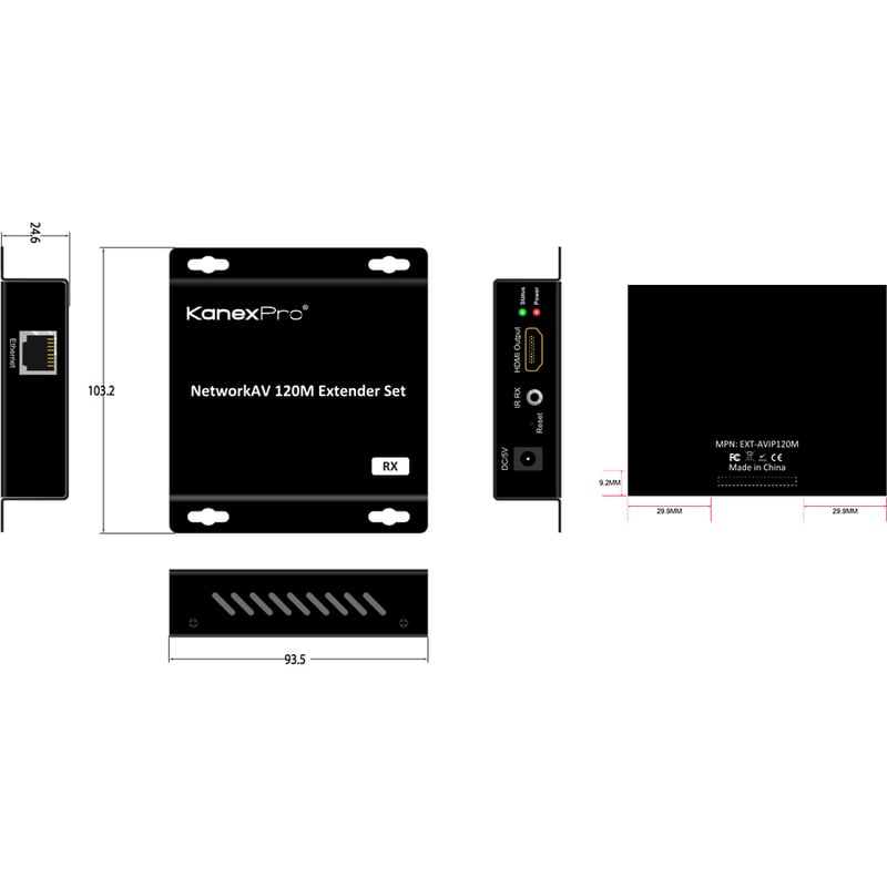 KanexPro NetworkAV 120M Extender Set - Thumbnail 2