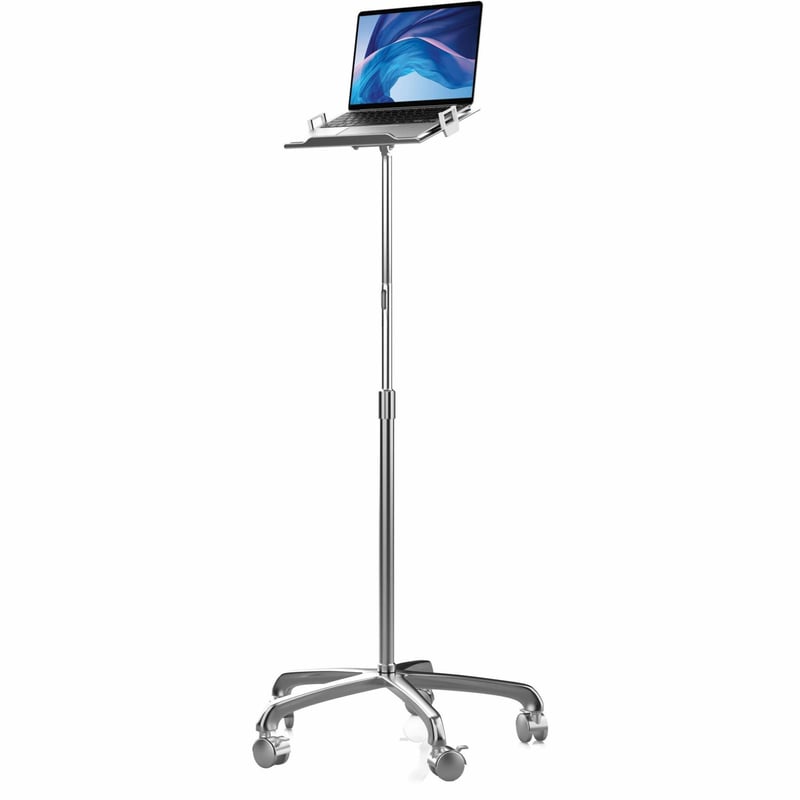 CTA Digital Rolling Floor Stand with Laptop Mount - Thumbnail 1