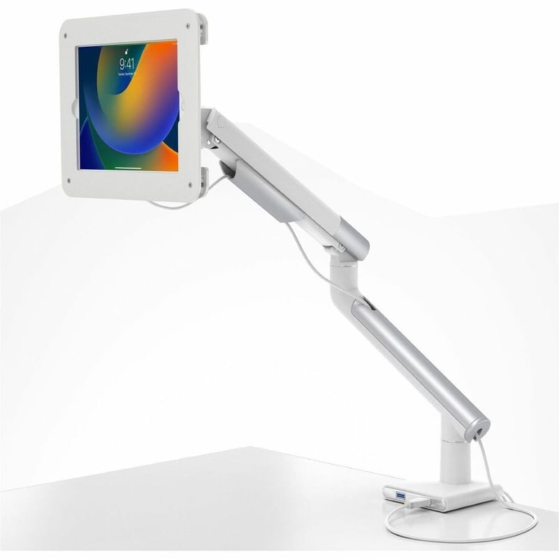 CTA Digital Security Slim Spring Arm w/ USB Ports for iPad 10.2 Series, iPad Air 3, and iPad Pro 10.5 (White) - Thumbnail 2