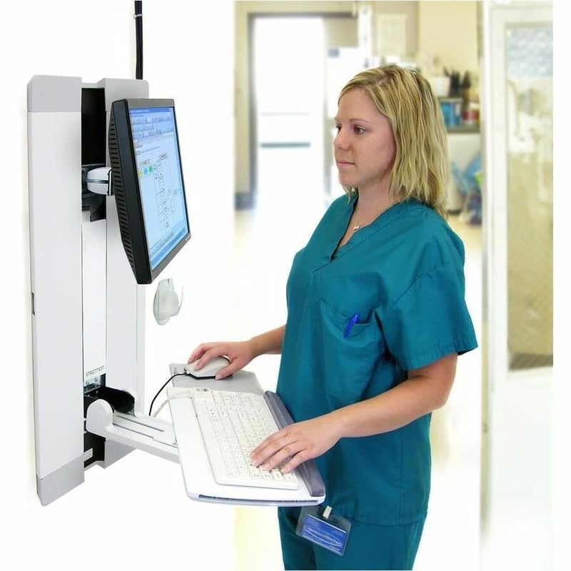 Ergotron StyleView 60-609-216 Lift for Flat Panel Display, Keyboard, Monitor - White - Thumbnail 5