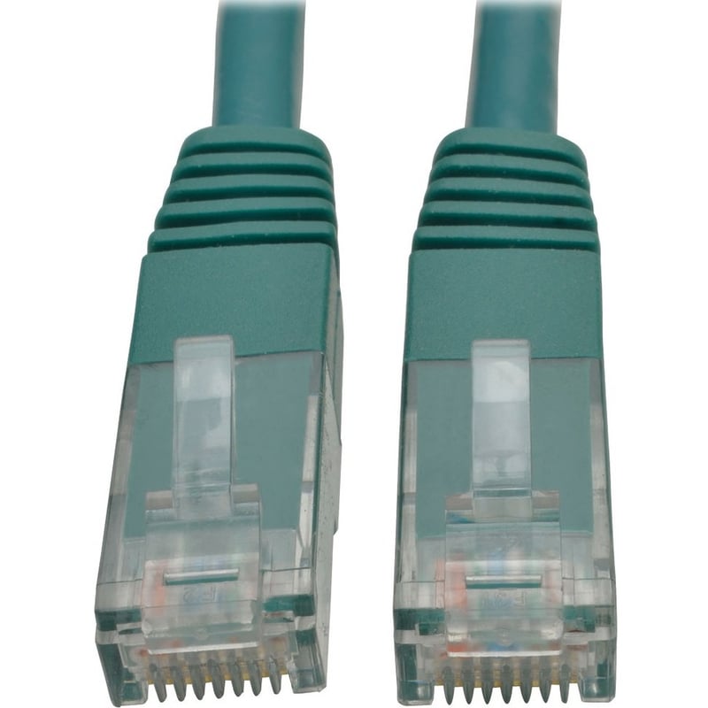 Eaton Tripp Lite Series Cat6 Gigabit Molded (UTP) Ethernet Cable (RJ45 M/M), PoE, Green, 10 ft. (3.05 m) - Thumbnail 1