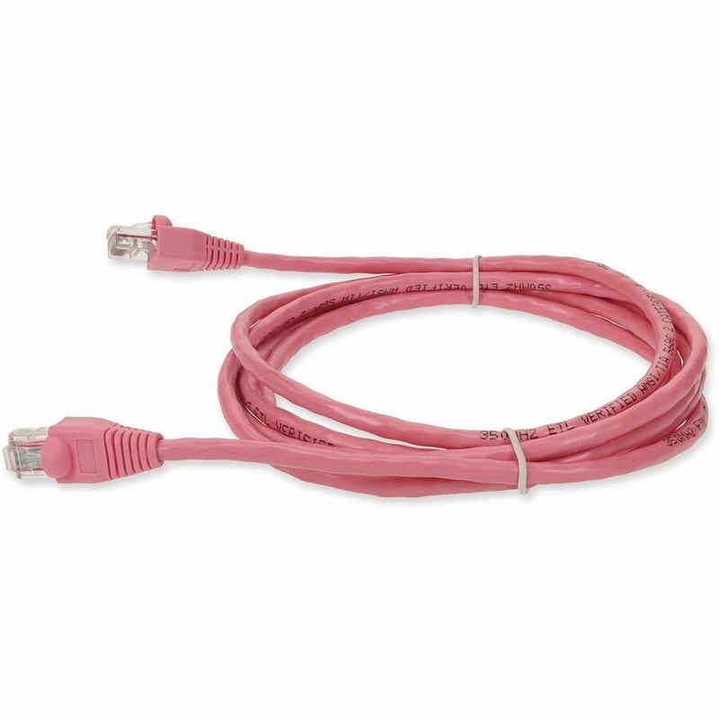 AddOn 3ft Pink CAT 5E PVC Ethernet Cable Snagless Bubble Boot RJ-45 M/M - Thumbnail 2