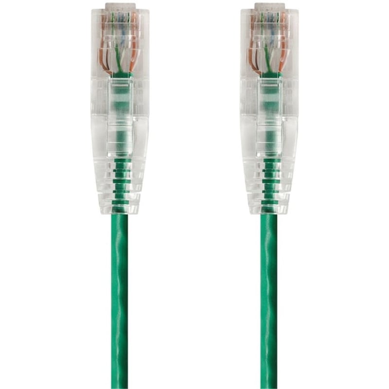 SLIMRUN CAT6 UTP CABLE-14FT GREEN - Thumbnail 1