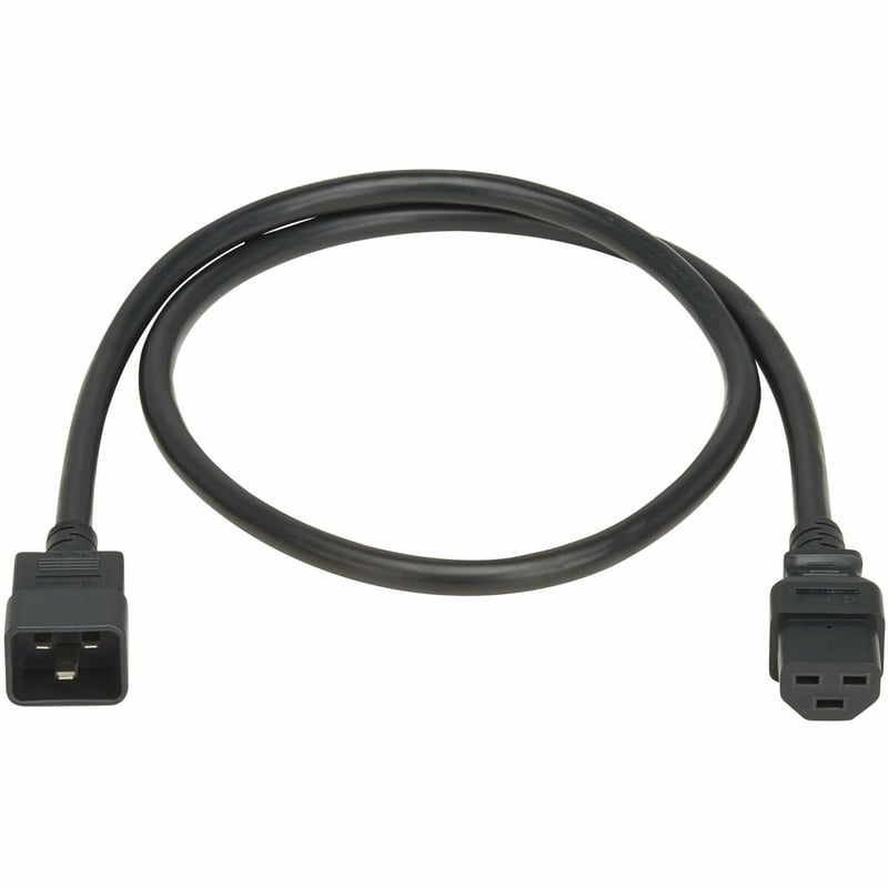 POWER CORD C20 C21 HEAVY-DUTY 20A 250V 12 AWG 5FT BLACK - Thumbnail 1
